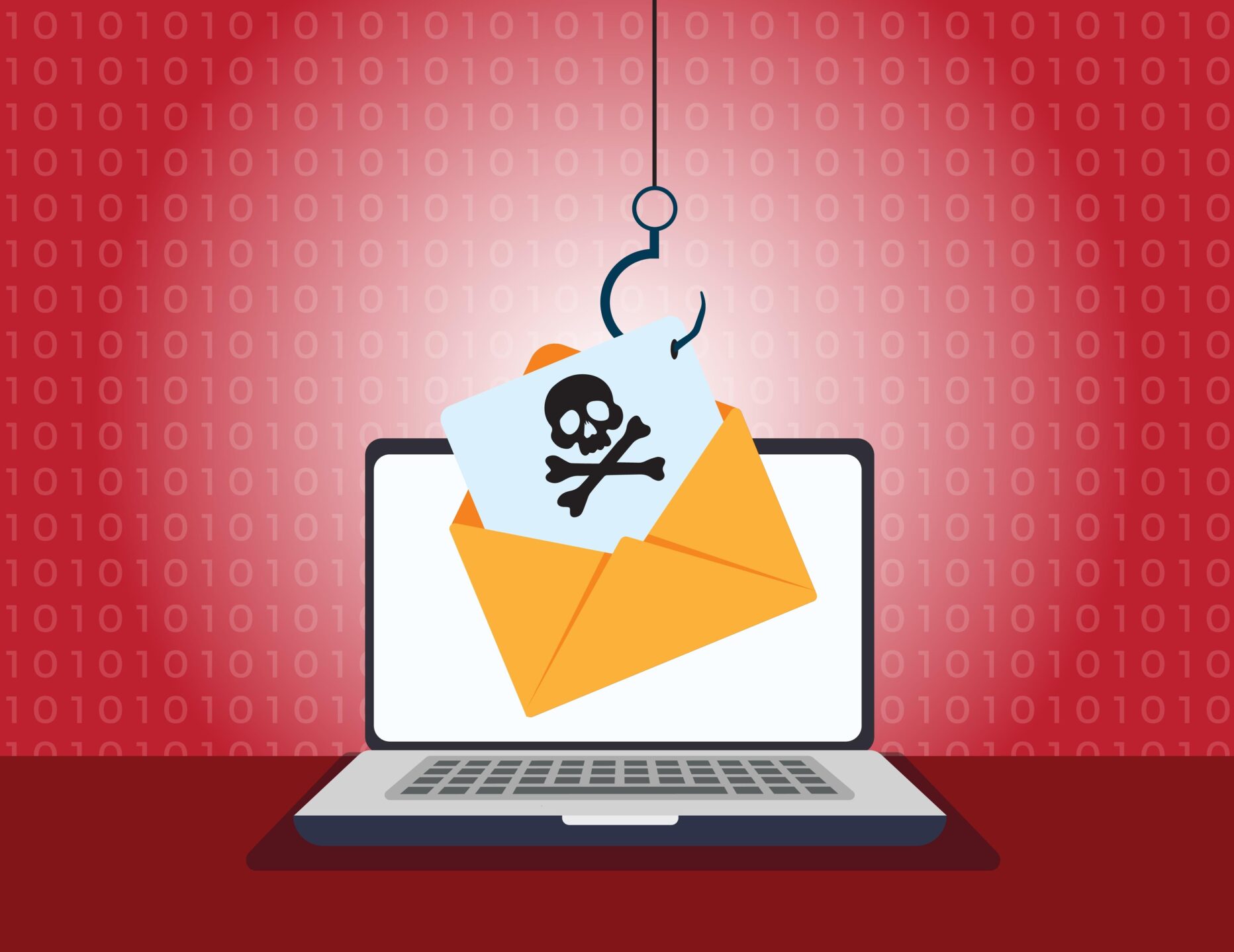 Phishing email, cyber criminals, hackers, phishing email to steal personal data, hacked laptop, malware, infected email
